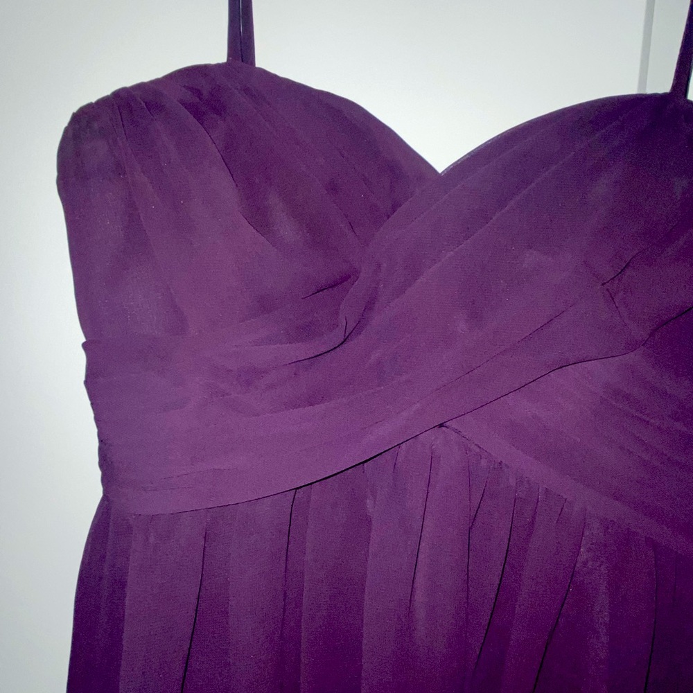 Spaghetti strap purple mid thigh